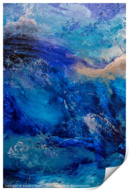 Stormy sea abstract Print by Rosaline Napier