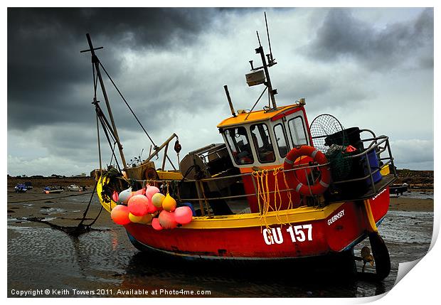Fishing Boat 1 Print by Keith Towers Canvases & Prints