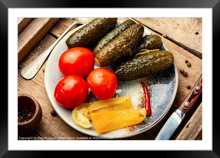 Salted, pickled vegetables Framed Mounted Print by Mykola Lunov Mykola