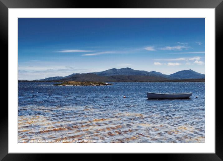 South Uist Loch, Outer Hebrides, Scotland Framed Mounted Print by Kasia Design