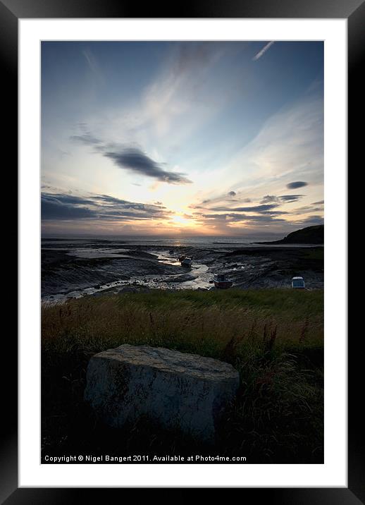 Estuary Sunset Framed Mounted Print by Nigel Bangert