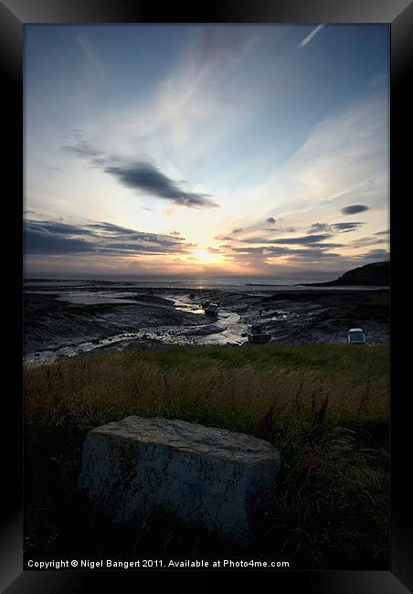 Estuary Sunset Framed Print by Nigel Bangert