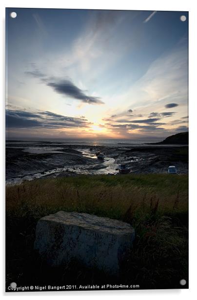 Estuary Sunset Acrylic by Nigel Bangert