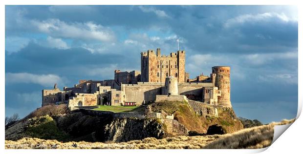 Bamburgh Castle Print by Craig Yates