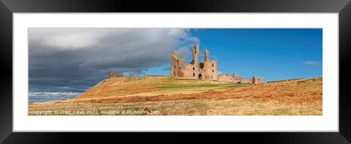 Dunstanburgh Castle pano Framed Mounted Print by Craig Yates