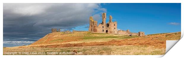Dunstanburgh Castle pano Print by Craig Yates