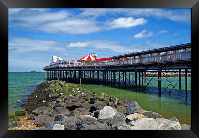 Herne Bay Piers, Kent Framed Print by Darren Galpin