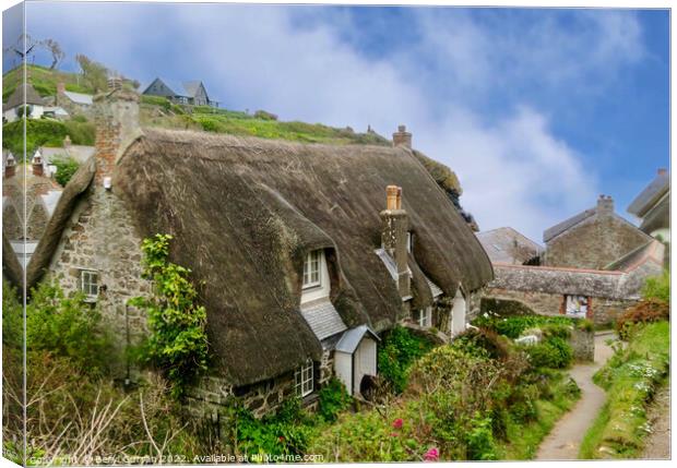 Secluded Charm in Cornwall Canvas Print by Beryl Curran