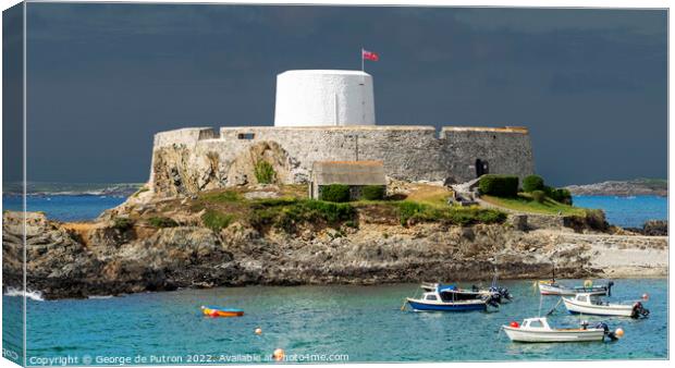 Fort Grey " The Cup and saucer " Guernsey, Channel Canvas Print by George de Putron