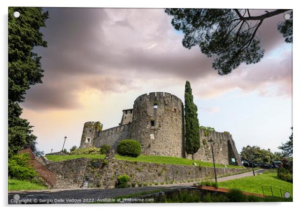 The castle of Gorizia, Italy Acrylic by Sergio Delle Vedove