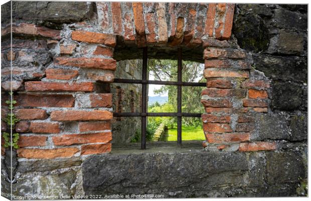loopholes in the old castle walls Canvas Print by Sergio Delle Vedove
