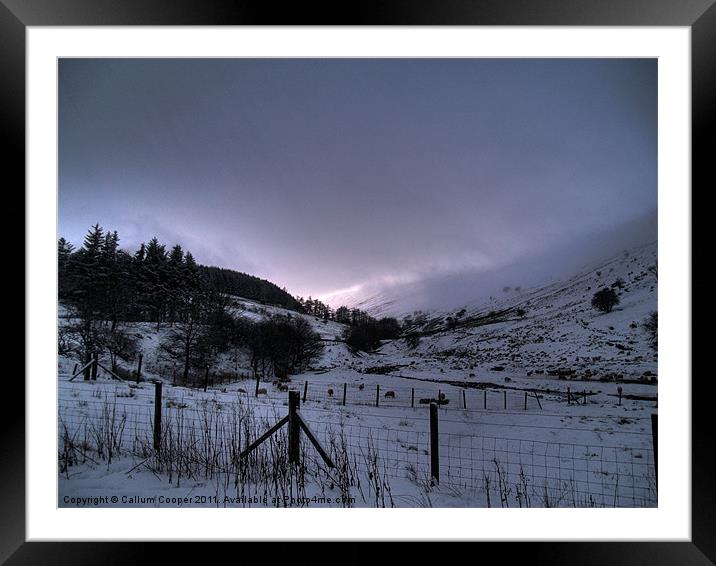 Snowy Beacons Framed Mounted Print by Callum Cooper