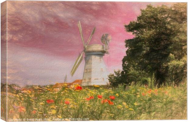 Upminster Windmill Art  Canvas Print by David Pyatt