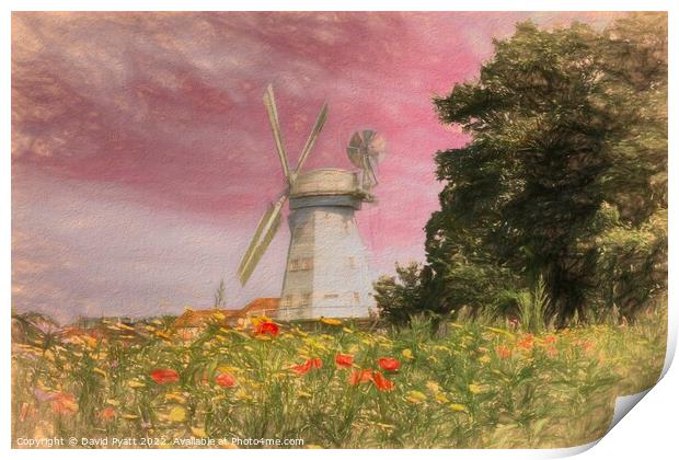 Upminster Windmill Art  Print by David Pyatt