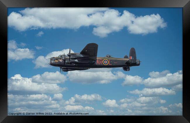 Lancaster Bomber Fly Past Framed Print by Darren Wilkes