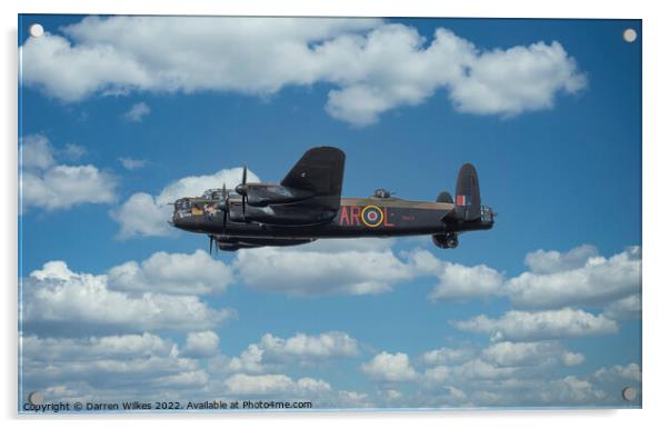 Lancaster Bomber Fly Past Acrylic by Darren Wilkes