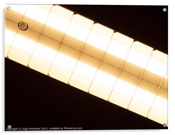 Bright white fluorescent tube closeup Acrylic by Ingo Menhard