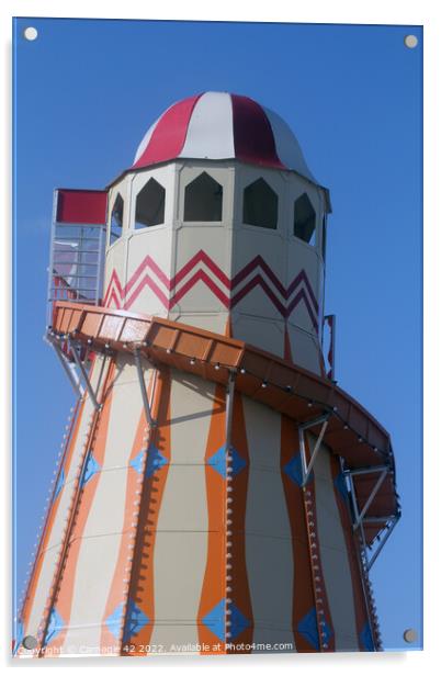 Iconic Helter Skelter at Weymouth Beach Acrylic by Carnegie 42