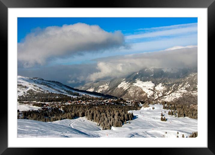 Courchevel 1850 Three Valleys French Alps France Framed Mounted Print by Andy Evans Photos