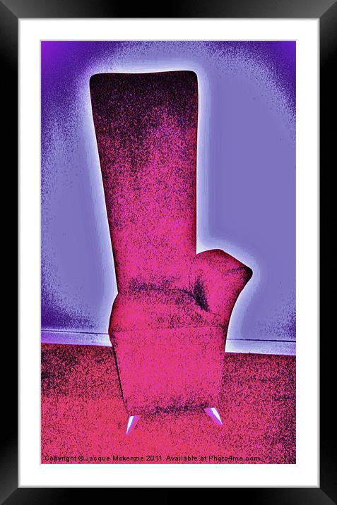 THE TALL CHAIR Framed Mounted Print by Jacque Mckenzie