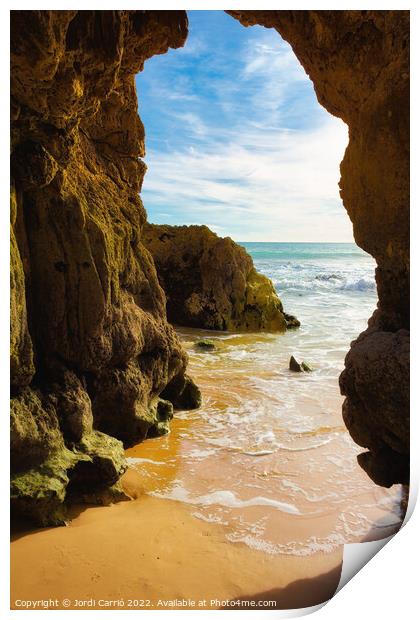 Beaches and cliffs of Praia Rocha - 5 - Orton glow Edition  Print by Jordi Carrio
