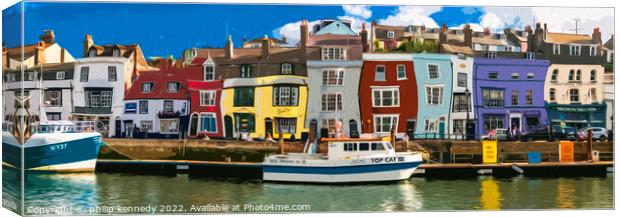 Weymouth Harbour Canvas Print by philip kennedy