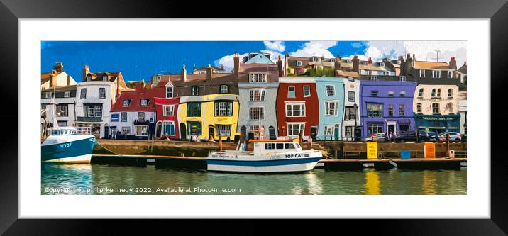 Weymouth Harbour Framed Mounted Print by philip kennedy