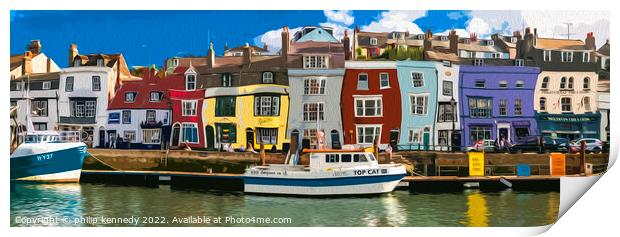 Weymouth Harbour Print by philip kennedy