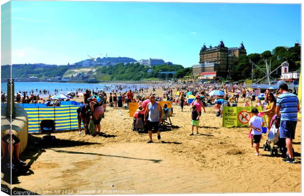 South beach in july, Scarborough, Yorkshire. Canvas Print by john hill