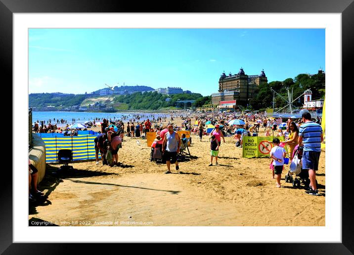 South beach in july, Scarborough, Yorkshire. Framed Mounted Print by john hill