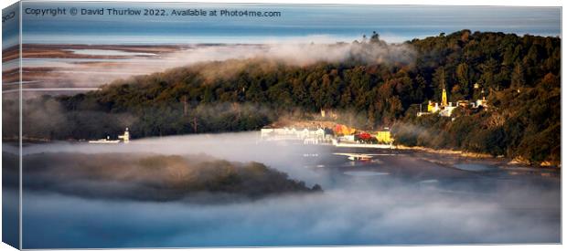 Portmeirion Italianate Village in beautiful Snowdonia Canvas Print by David Thurlow