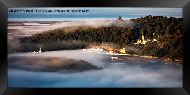 Portmeirion Italianate Village in beautiful Snowdonia Framed Print by David Thurlow