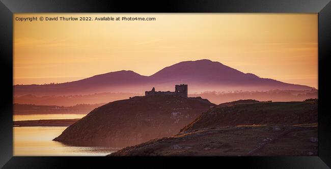 Criccieth castle on the Llŷn Peninsula  Framed Print by David Thurlow