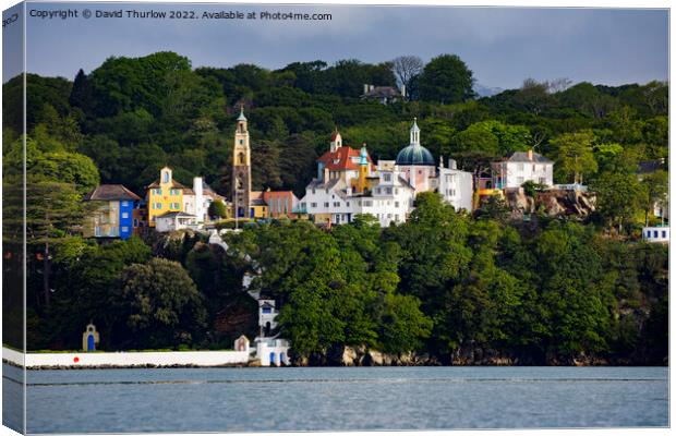 Portmeirion in early summer Canvas Print by David Thurlow