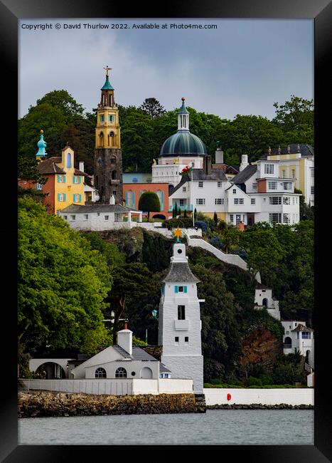 Portmeirion in early summer Framed Print by David Thurlow