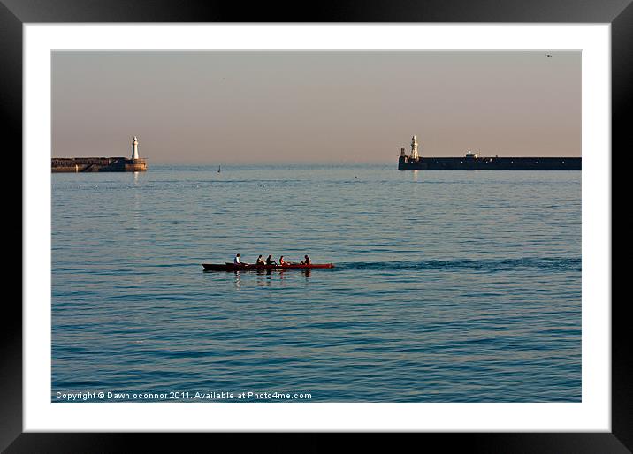 Rowing at Dover Framed Mounted Print by Dawn O'Connor