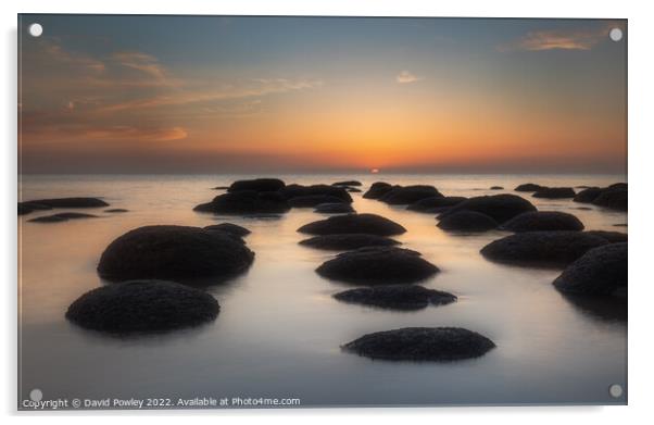 Tranquil Sunset Reflection Acrylic by David Powley