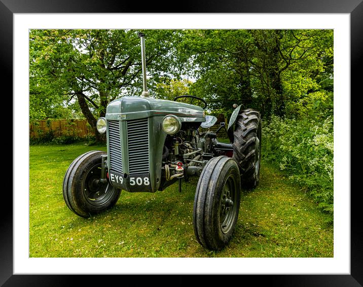 Ferguson T20 Tractor.  Framed Mounted Print by Colin Allen
