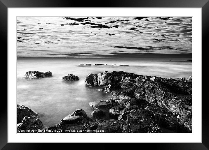 Black Rock Coast Framed Mounted Print by Keith Thorburn EFIAP/b