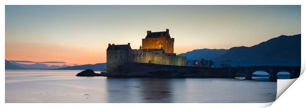 Eilean Donan Castle  Panoramic Sunset- Scotland Print by Phil Durkin DPAGB BPE4