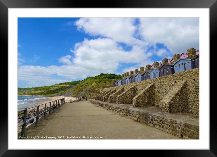 Promenade Charmouth Framed Mounted Print by Sheila Ramsey