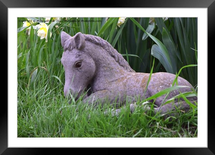 Horse Statue 1 Framed Mounted Print by Philip Lehman
