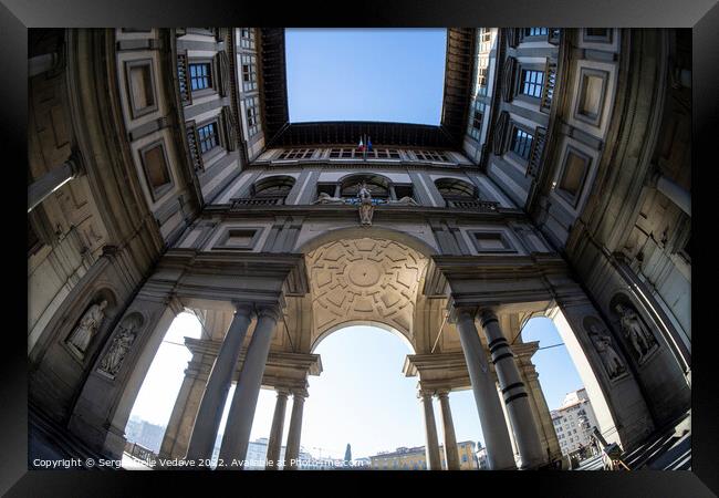 the uffizi building in Florence, Italy Framed Print by Sergio Delle Vedove