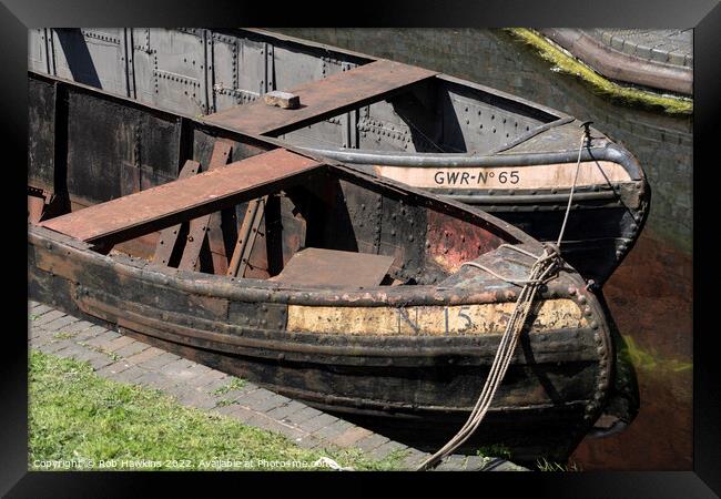 Double Barge Framed Print by Rob Hawkins