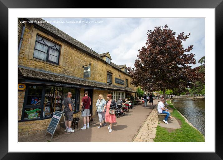 Picturesque Bourton On The Water Framed Mounted Print by Derek Daniel