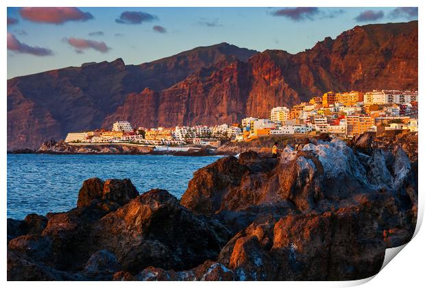 Tenerife Island in Canary Islands at Sunset Print by Artur Bogacki