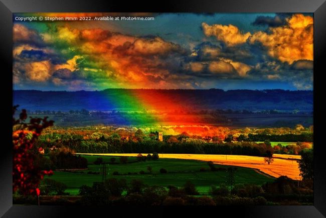 Rainbow Church Framed Print by Stephen Pimm