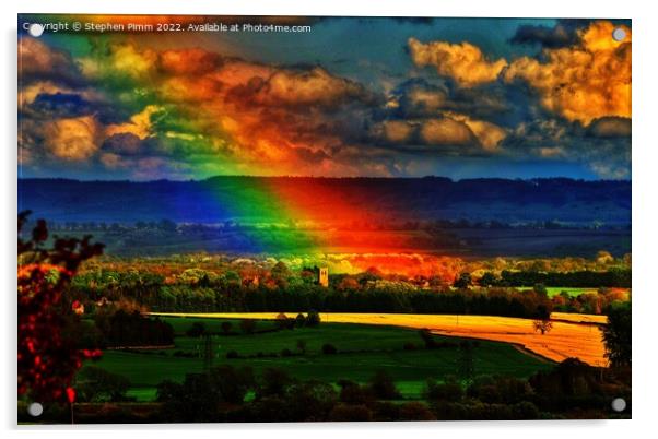 Rainbow Church Acrylic by Stephen Pimm