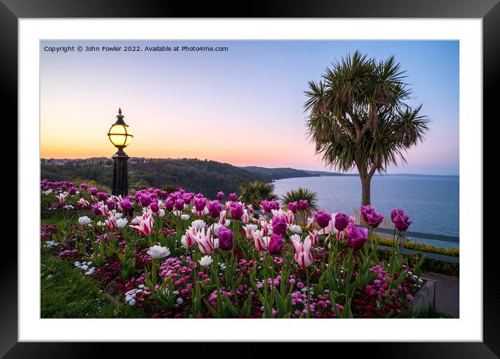  Babbacombe Downs, Torquay  Framed Mounted Print by John Fowler