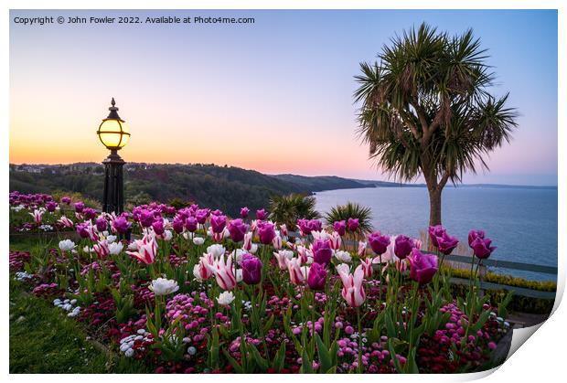  Babbacombe Downs, Torquay  Print by John Fowler